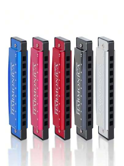 10-Hole High Quality C-Tuned Harmonica - Polished Durable Hard Case - Harmonica Instrument, DIY Harmonica Necklace, Suitable For Beginners, Party Decor, Gift For Music Lovers