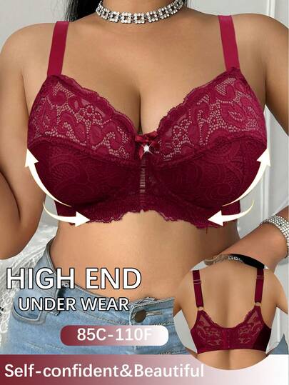Plus Size Women Comfortable Daily Fashion Underwire Bra