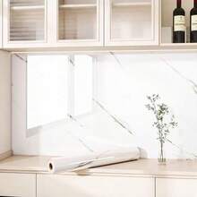 1 tấm giấy dán tường chống thấm dầu, chống nước, họa tiết vân đá cẩm thạch trắng, có thể tháo rời và tái sử dụng, trang trí nhà bếp, dán chống dầu cho mặt bàn bếp, tủ bếp, giấy dán tường tự dính có thể giặt và tháo rời, giấy dán tường trang trí phòng tắm tự dính mịn, giấy dán tường trang trí nhà cửa chống ẩm cho mặt bàn, giấy dán tường trang trí tiệc, decal tường trắng, decal tường phòng tắm, giấy dán tường. - 1PC - Xem 2