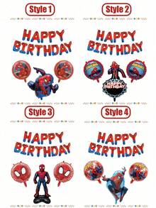 Marvel 生日气球，超级英雄主题派对装饰套装，大型红蓝格纹铝箔气球，适合儿童生日派对、拍照背景、新年庆祝装饰、礼品花束装饰 - 氣球套裝 - 查看 7