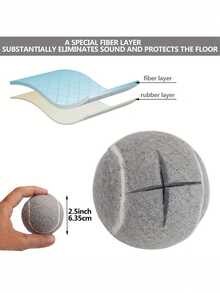 4pcs Pre-Cut Non-Slip Noise Reduction Furniture Leg Protectors, Easy Installation For Walkers And Elderly - Multicolor - View 7