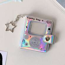 1个闪亮星形主题2英寸证件照卡套，闪亮迷你相册钥匙扣吊坠（女士款） - 相簿 - 查看 10