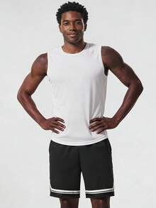 ZULIZ 1/3件装 男士健身无袖背心，肌肉贴合速干运动衫 白色 夏季 - 白色 - 查看 3