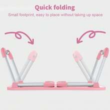 Folding Laptop Table Bed Tray Sofa Lap Portable Computer Desk Stand Breakfast. - Pink - View 6