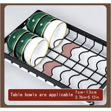 Estante de dos niveles con bandeja de goteo, estante de platos multifuncional con tabla de cortar para encimeras de cocina. - Gris - Ver 5