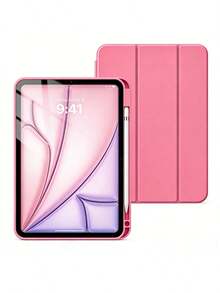 11th Generation 11 Inch 2025 (A16) Case & 10th Gen 10.9 Inch 2022 Cover, Slim Clear Back Shell With Pencil Holder & Auto Wake/Sleep - Rose Red - View 1