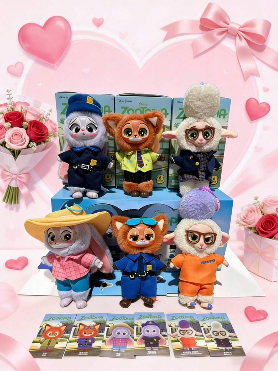 Dolls - Cute Judy Hopps And Nick Wilde Toys With Interchangeable Outfits, Cartoon Collectibles Suitable For Students And Fans (Random Delivery)