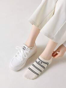 5 Pairs Women's Cartoon Boat Socks, Summer Women's INS Style Short Socks, Casual College Style Socks - Multicolor - View 9