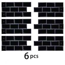 WoStick 6pcs Removable & Reusable 3D Self-Adhesive Tile Stickers, Suitable For Kitchen, Bathroom, Home Decor - Train Series - View 15
