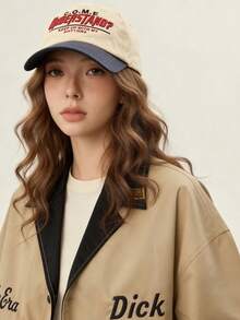 "C.O.M.E Understand" Embroidered Contrast Brim Baseball Cap Streetwear Adjustable Dad Hat "Keep Up With My Rhythms" Slogan Baseball Cap Street Style Embroidered Baseball Cap | Adjustable Contrast Brim Dad Hat - Embroidered Baseball Cap - View 10