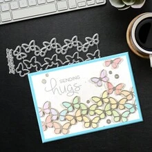 Creative Butterfly Dies, DIY Scrapbooking Album And Embossing Stencil, Greeting Card Making Tool, Card Paper Cutting Crafts ,Gift Card Making Template Die Cuts. - Silver - View 3