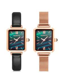 1pc Women's Retro Minimalist Quartz Wrist Watch, Suitable For Daily Wear - one-size - View 11