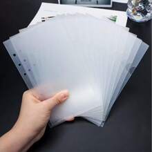 24/12/6入 無拉鍊現金信封組 A6尺寸，專為活頁本口袋設計，PP材質，適合手帳內頁與6環活頁保護頁，理想的收納整理方案，適用於學校與辦公室 - 套裝 - 查看 1