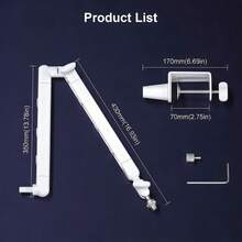 2026 Upgraded Microphone Suspension Boom Arm With Cable Management, Low-Profile Desk Mount 360° Rotatable Holder Suitable For SM7B, MV7, AM8, K688 - one-size - View 2