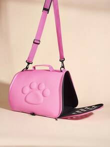 1个新款宠物背包，大容量双肩手提宠物包，透气狗狗背包 - 灰色 - 查看 5