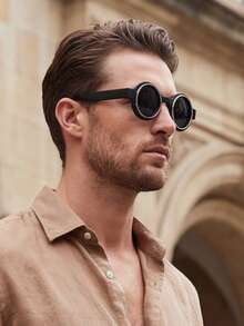 Moemton 男士奢华太阳镜，高端防眩光驾驶及阅读眼镜 - 銀色 - 查看 1