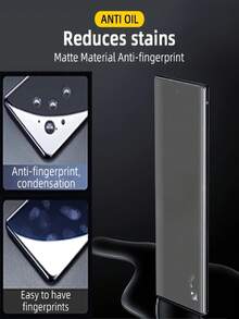 4pcs Full Coverage Matte Hydrogel Film Compatible With Samsung Galaxy S26 S25 Ultra S26 S25 S24 S23 S22 S21 S20 S10 Plus FE S25 Edge Note 10 20 S23+,Soft Screen Protector Film, Anti-Fingerprint,Anti-Scratch,Case Friendly,Easy To Install,Bubble Free - Clear - View 3