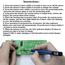 510 Thread Battery Soldering Iron Kit, Adjustable Voltage, Portable Digital Display, USB-C Rechargeable 320mAh Battery, 304 Stainless Steel, DIY Electronics Maintenance Tool - Soldering Iron Tip Not Included - Portable Tool Pen - View 4
