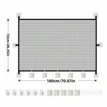 Valla de plegable para mascotas, adecuada para gatos y perros - sin necesidad de perforar, con ganchos, altura ajustable, barrera de malla resistente, diseño portátil y ligero, ideal para el hogar, escaleras y puertas, duradera para uso en interiores y exteriores, ganchos reforzados, la opción perfecta para propietarios de gatos y perros. - Multicolor - Ver 8