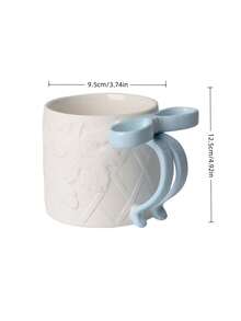 1 pieza Taza cerámica 3D linda con lazo - Cinta rosa/azul, apta para café, té y uso diario - Multicolor - Ver 9