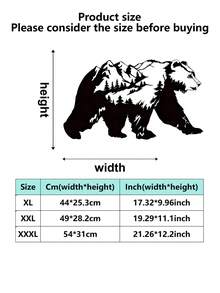 1PC Metal Bear Wall Decor, Black Forest And Mountain Silhouette Decoration, Suitable For Patios, Indoor And Outdoor Home Decoration, Gardens, Living Rooms, Tea Rooms, Cafes, Housewarming/Birthday Gifts, Ideal Holiday Gifts And Home Decor Gifts - A - View 7