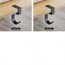 Gancho colgante lateral de escritorio con 5 formas, soporte desmontable para bolsos de estudiante/oficina, gancho de escritorio, organizador de almacenamiento de oficina - Multicolor - Ver 15