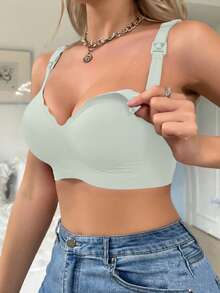 2件/套孕妇哺乳文胸，无钢圈，前扣式，防止胸部下垂 - 彩色 - 查看 2