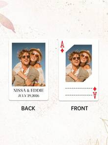 Customized Wedding Playing Cards, Personalized With Photos And Text, Wedding Playing Card Set, Party Game, Icebreaker, Celebration Souvenir, Anniversary Gift, Couple Photo Playing Cards, Gift For Him, Blank Playing Cards, Birthday Card - Multicolor - View 8