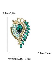 优雅水钻花朵胸针，男女通用，奢华水晶玻璃别针，宴会珠宝，服装配饰/朋友聚会徽章，新款礼物 - 大號玻璃(0087) - 查看 11