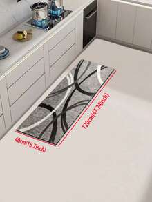 Alfombra de cocina de goma suave de 3.5 mm de grosor, estilo de rayas grises, absorbente. Se puede recortar para ajustar a la cocina. Tela de superficie, capa de espuma intermedia, capa de goma inferior. Adecuada para alfombras de cocina, decoración del hogar, alfombras de baño, alfombras de entrada, alfombras de lavandería, alfombras de pasillo, alfombras de sala de estar, etc. - Multicolor - Ver 15