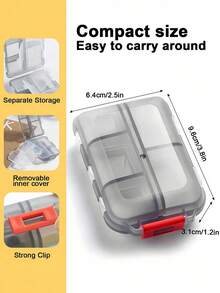 Travel Pill Storage Box Portable Pill Organizer For Storing Tablets Jewelry Accessories Multifunctional Pill Case 10-Cell Daily Medicine Container For Women Men For Travel Bag Or Pocket Home Office School Pill Holder Travel Essential Cruise Essentials Home Accessories - Multicolor - View 5