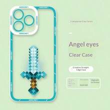 1个Minecraft手机壳，苦力怕/游戏角色液态硅胶防震全包保护壳，兼容苹果系列，游戏风格 - 多色 - 查看 4