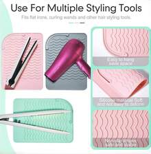 1pcs Hot Styling Tool Mat, Universal Size Hair Straightener And Curling Iron Heat-Resistant Mat For Storage And Travel, Hot Styling Tool Mat, Heat Resistant Silicone Hair Styling Mat Storage Heat Insulation Pad For Hair Straighteners, Flat Irons, And Curling Irons, Protect Your Hair Styling Tools With This Non-Slip Silicone Heat Insulation Pad For Restaurant Hotel Commercial - Xem 10