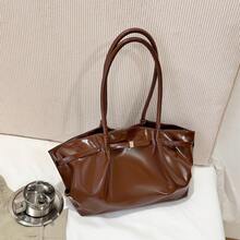 Sac fourre-tout  blanc crème minimaliste - Sac à épaule à grand volume avec accent métallique, convient pour le travail et l'usage quotidien - Multicolore - Voir 9