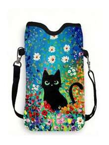 Printed Synthetic Leather Waterproof And Shockproof Phone Pouch With Adjustable Strap - View 26