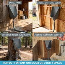 Urina sin agua con manguera orinal exter urinas de plástico para exteres inodoro al aire última intervensión - Gris - Ver 6