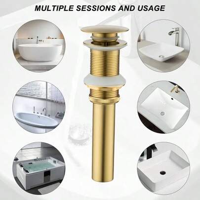 1 cái van xả bồn rửa bằng thép không gỉ, thích hợp cho bồn tắm và nhà bếp, vận hành bằng tay không cần điện. Van xả chống mùi và chống gỉ với lưới lọc tóc, thoát nước nhanh, dễ dàng lắp đặt cho bồn tắm, vòi sen - Van xả bồn rửa bằng thép không gỉ 304, thiết kế hình trụ tối giản, hoàn thiện kim loại hiện đại, chất liệu chống mùi, cải thiện nhà cửa.