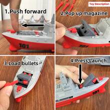 Submarine Model Kit, Missile Launching, Escort Ship, Multi-Functional, Children's Toy, Christmas Gift - Light Grey - View 12