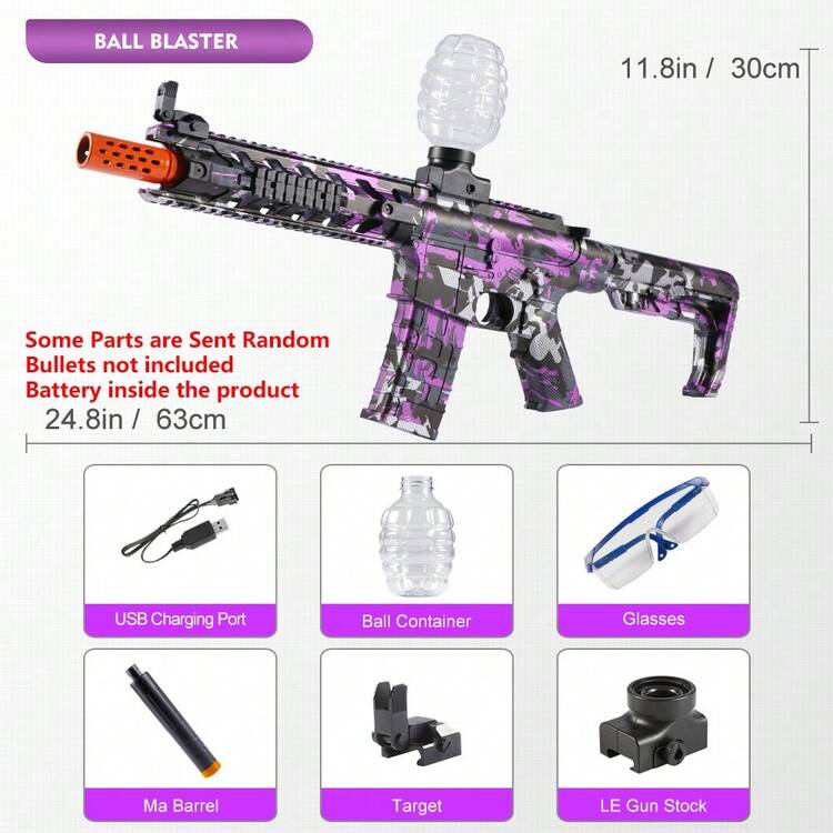 طقم بندقية لعبة كهربائية Unilabo M4A1، لعبة إطلاق نار عالية الدقة، قابلة للشحن وإعادة الاستخدام، لعبة حفلات خارجية مثالية وهدية للأولاد، هدية عيد ميلاد/عطلة (باستثناء الرصاص) - متعدد الألوان - مشاهدة 14