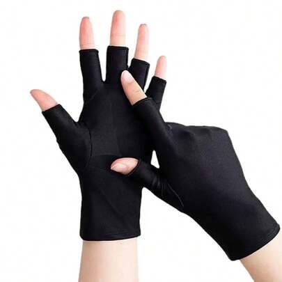Women's Thin Half-Finger UV Protection Gloves, Essential For Summer