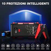 PGNOOGE 5000A Arrancador De Coche, Booster De Batería 22800mAh (Para Motores De Gasolina Hasta 8.5L), Arrancador De Emergencia Auto 12V With Linterna, Pantalla LED, Carga Rápida USB - 5000A-m10A - View 11