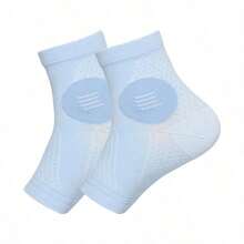 1 Pair High-Quality Ankle Compression Socks With Arch And Ankle Support, Open Toe Design, Suitable For Daily Wear And Outdoor Activities - Multicolor - View 9