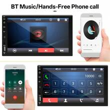 HIPPCRON 7 Inch 1-DIN Car MP5 Player, High Definition Touch Screen Multimedia Player, FM AUX USB MirrorLink, Easy Installation - Without a Steering Wheel and Camera - View 4