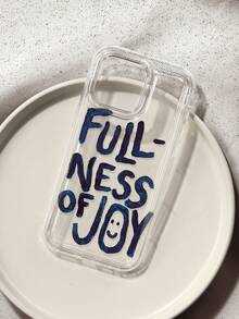 Letter Full Joy Print Clear Case Compatible With IPhone 13/11/17/17pro/16/14/15/15pro/15 Plus/15 Promax/7plus/8plus/X/Xs Max/Xr/11pro/12pro/13pro/14pro/12mini/13mini/11promax/12promax/13promax/14promax/14plus/17pro Max/17Air/6/6s Plus/7/8/16Pro/16plus/16promax/Se2/17promax&Compatible With Samsung Galaxy/A54/A14/A12/A13/A15/A32/A33/A24/A52S/S20/S21/S22/S23/S24/S23Plus/S24ultra/S25/A15/A33/A23 - Multicolor - View 1