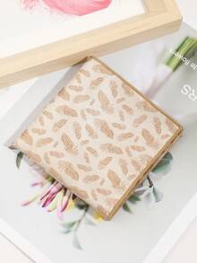 1条男士时尚休闲复古羽毛图案口袋方巾，适合日常、派对、商务活动 - 彩色 - 查看 15