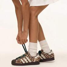 Adidas 三葉草女鞋SUPERSTAR II W貝殼頭百搭運動休閒板鞋 - 白棕色 - 查看 5