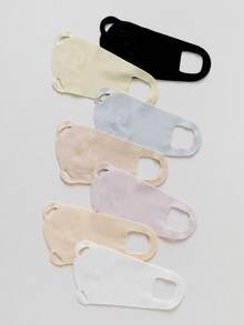 1/4/7 Pairs Of Ice Silk Socks, Thin Toe Socks For Spring And Summer, Non Slip Invisible Socks, Shallow Boat Socks, Socks For High Heels Two Finger Socks - Multicolor - View 11