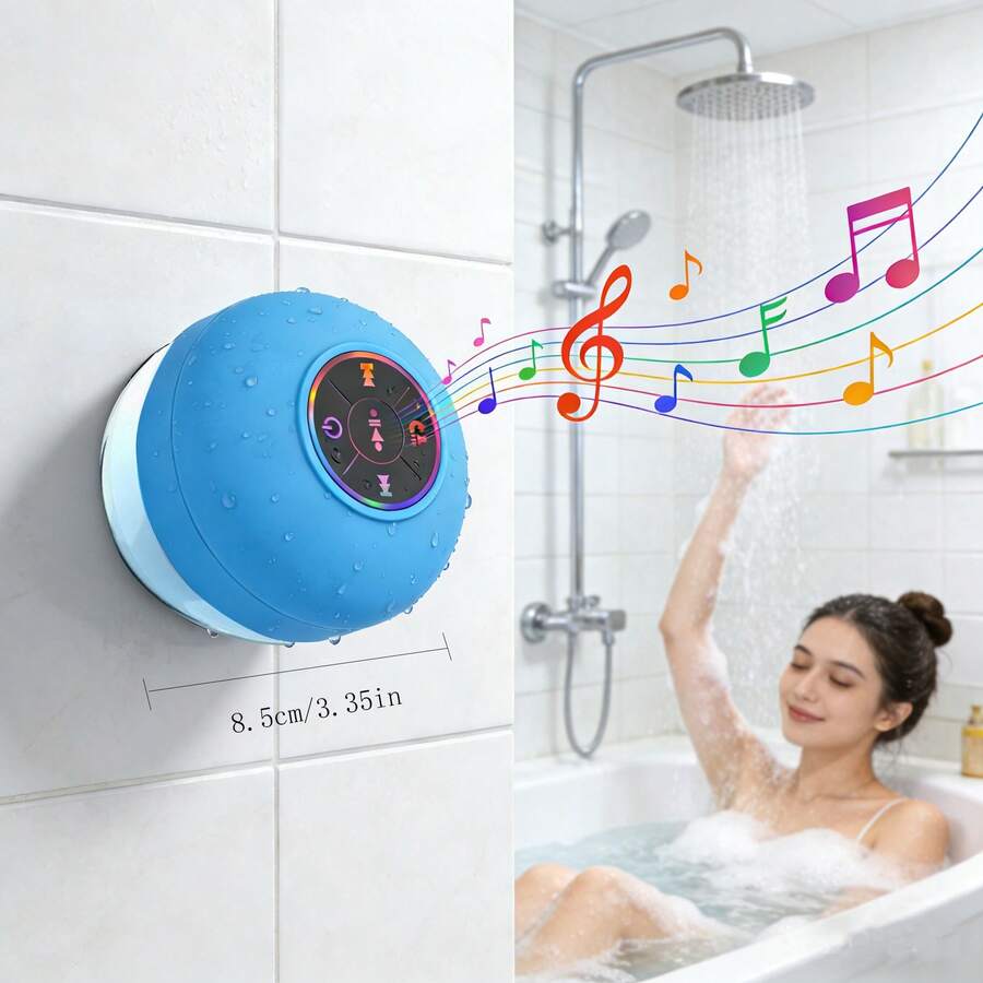 Shower Speaker,MINI PHONE Wireless Speaker, Electronics Gifts Mini Portable Speaker With Suction Cup And Mic For Bathroom