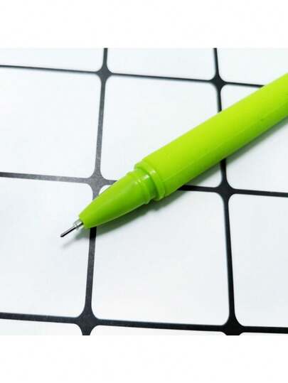 1/3支装硅胶卡通凝胶笔，幸运草图案，创意叶形扭扭笔，0.5毫米细笔尖，适用于文件签名，返校文具