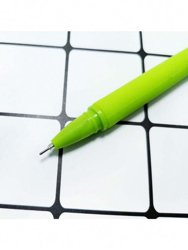 1/3支装硅胶卡通凝胶笔，幸运草图案，创意叶形扭扭笔，0.5毫米细笔尖，适用于文件签名，返校文具